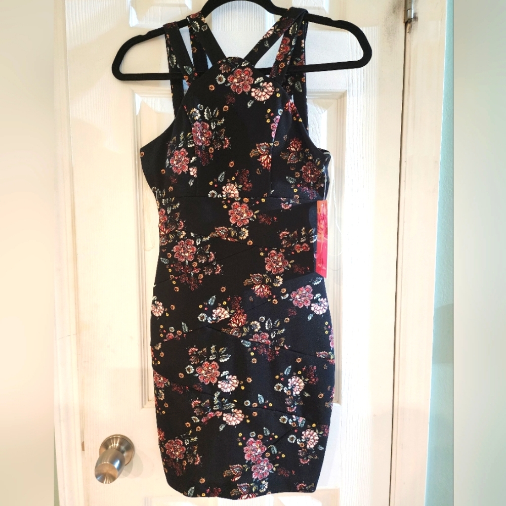 Floral Black Dress